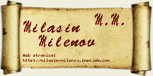 Milašin Milenov vizit kartica